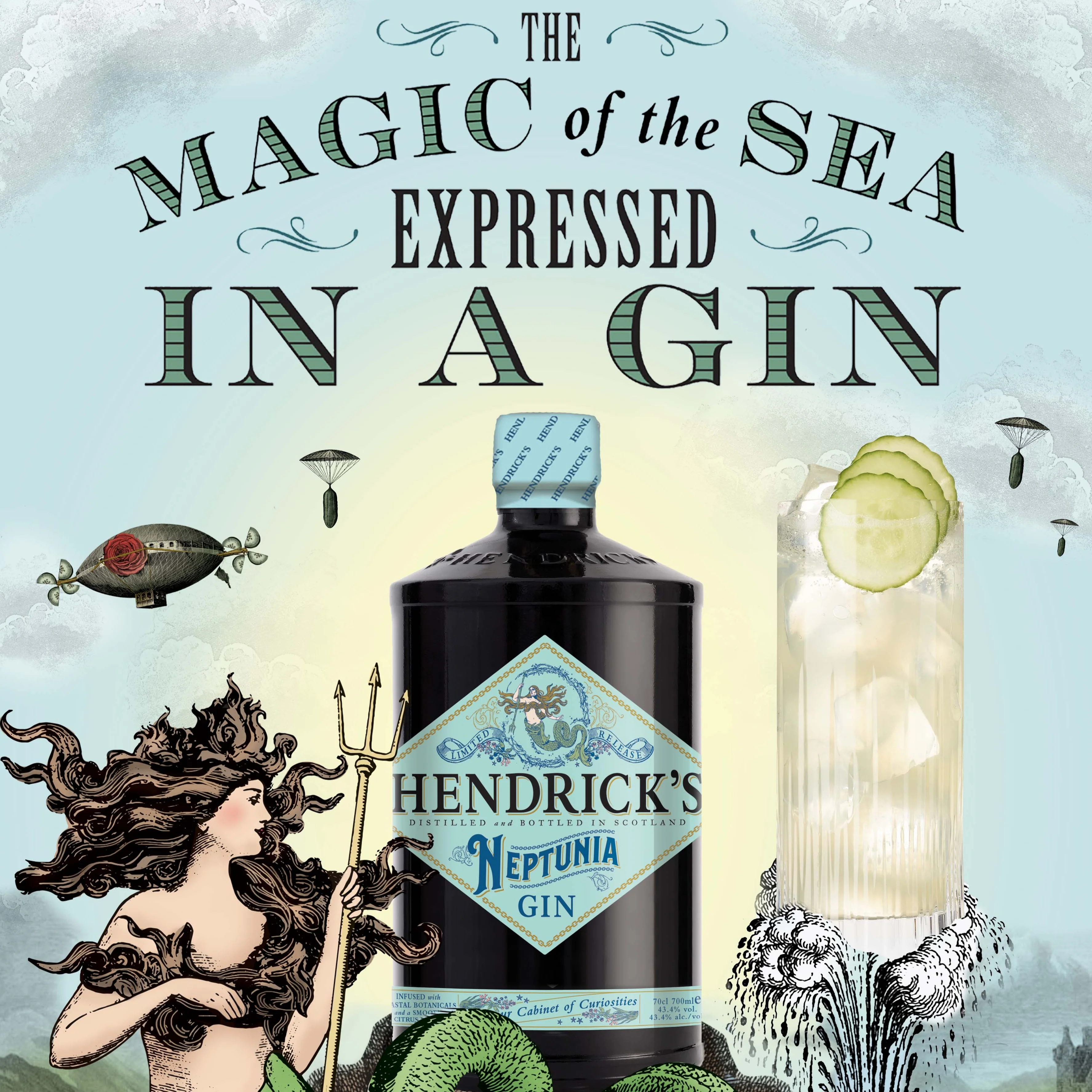 Hendrick's Neptunia Gin - 700ml - Image 3