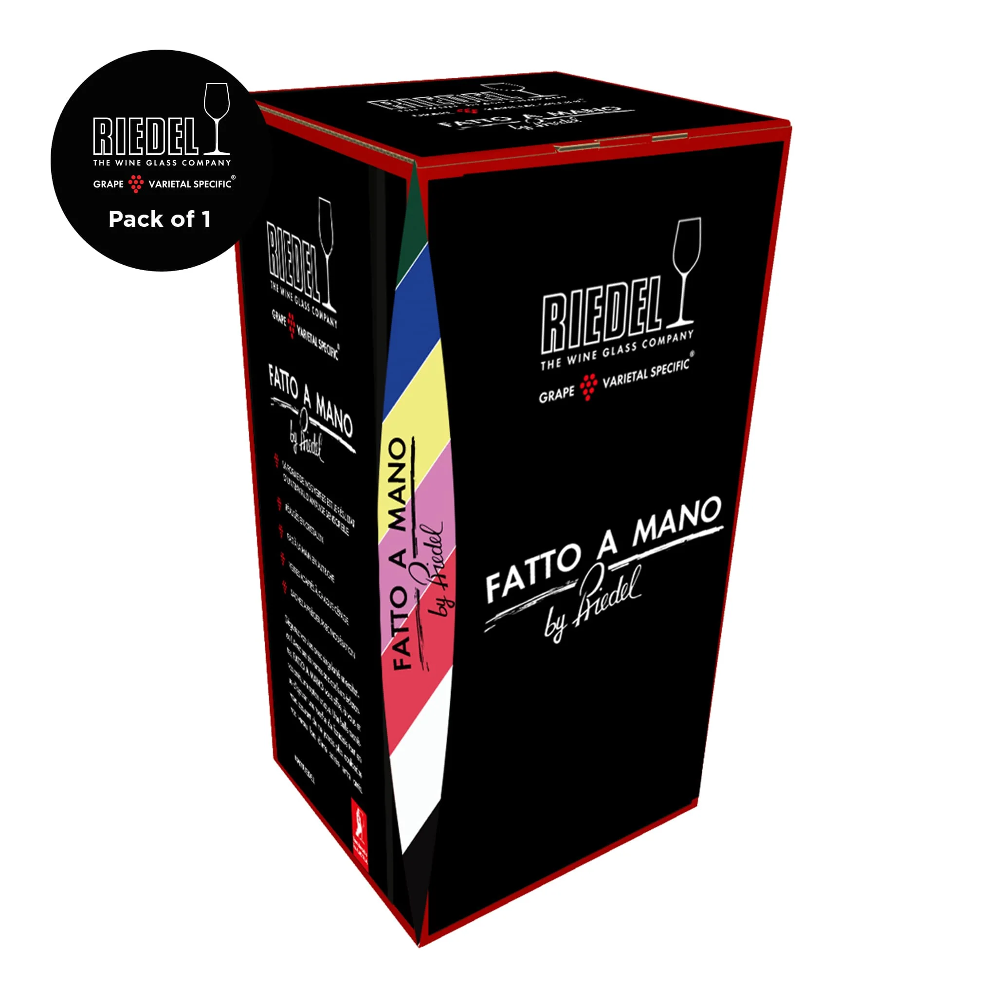 Riedel - Fatto A Mano - Bordeaux Grand Cru - Black and White Twisted - Image 2